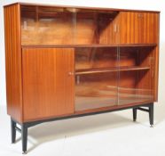 NATHAN FURNITURE - A RETRO TEAK DISPLAY CABINET / BOOKCASE