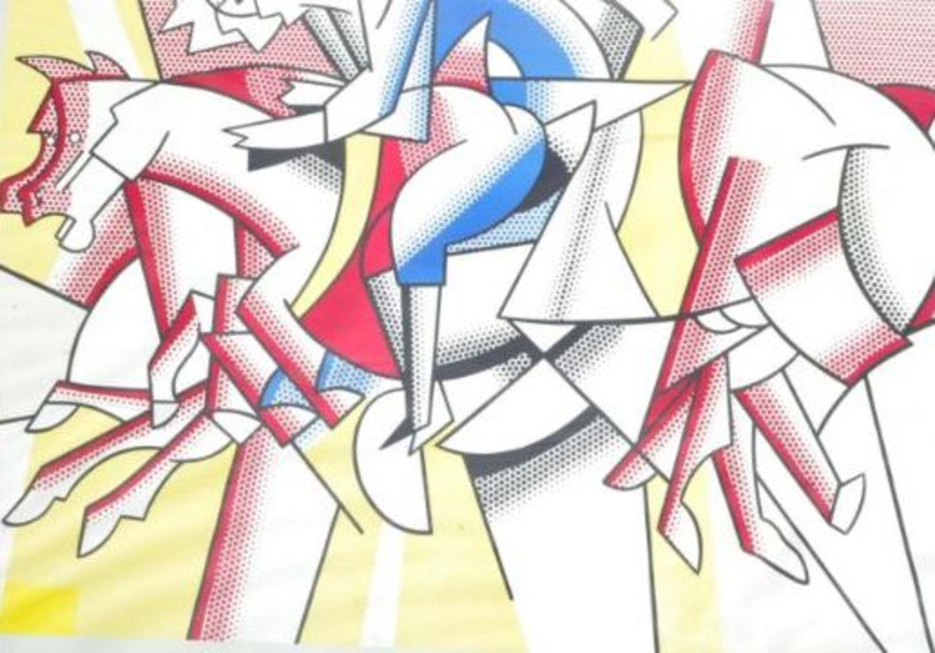 ROY LICHTENSTEIN - THE RED HORSEMAN LITHOGRAPH EXHIBITION POSTER - Image 5 of 6