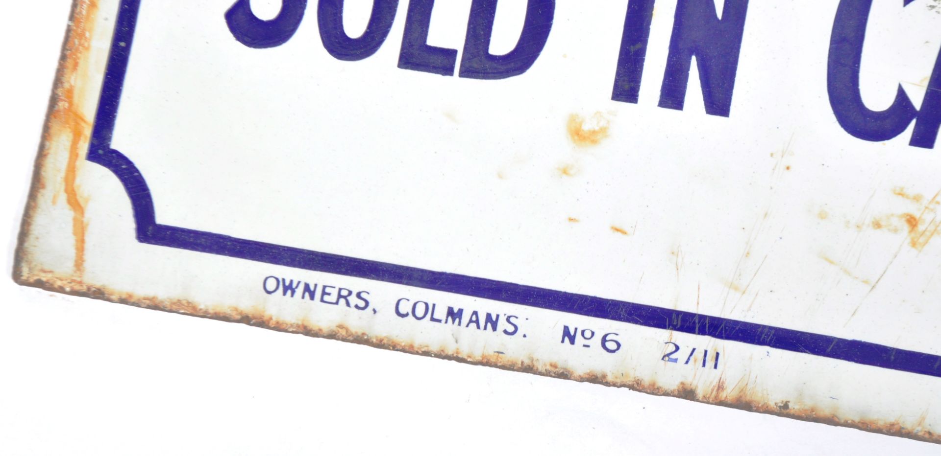 COLMAN'S STARCH - EARLY 20TH ENAMEL ADVERTISING SHOP SIGN - Image 6 of 8