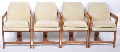 MATCHING SET OF FOUR SOUTH AFRICAN TEAK DINING CHAIRS