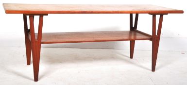 MID 20TH CENTURY DANISH TEAK WOOD LONG JOHN COFFEE TABLE