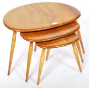 LUCIAN ERCOLANI - ERCOL NEST OF PEBBLE TABLES IN BLONDE