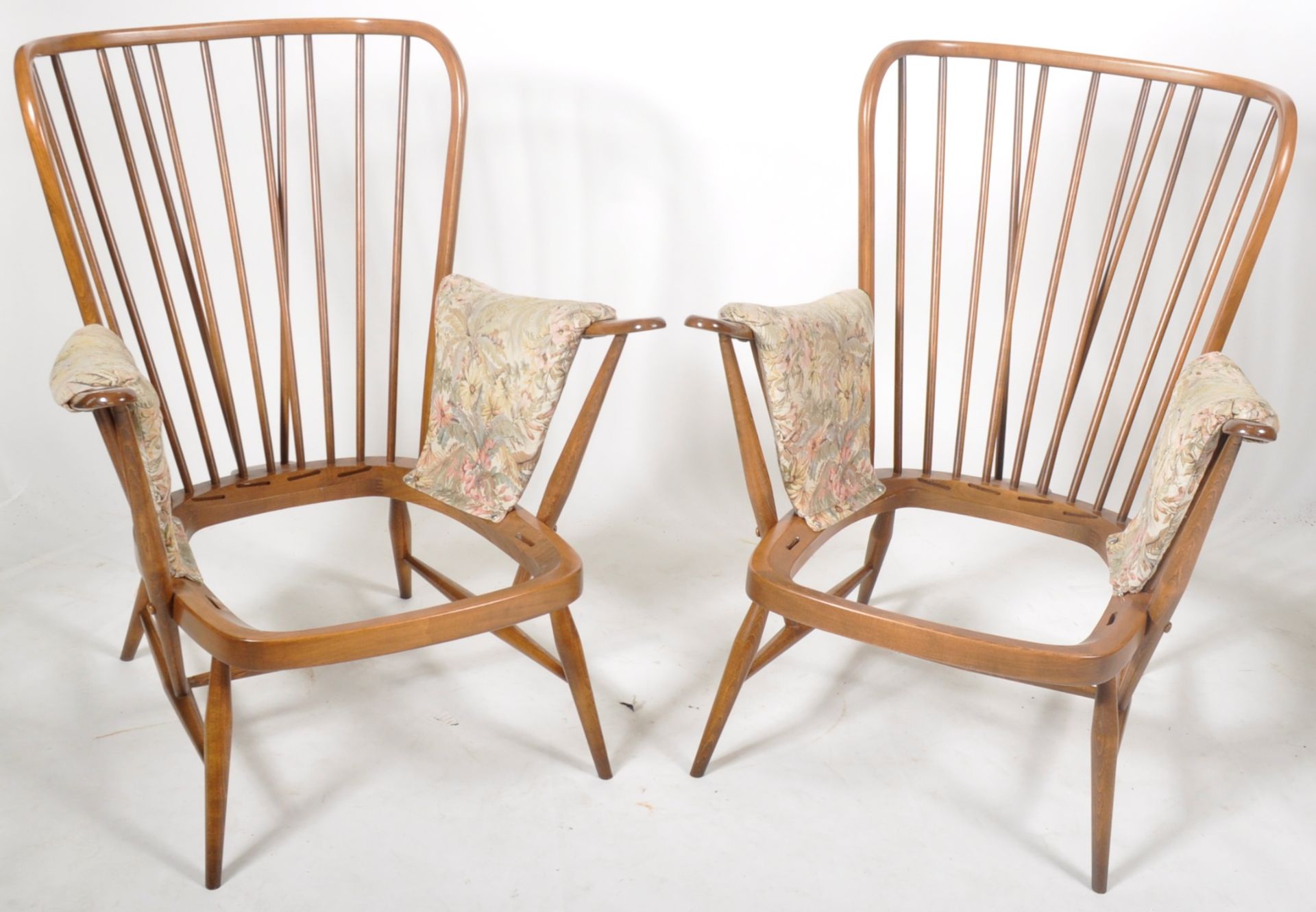 ERCOL - PAIR OF WINGBACK ARMCHAIRS - Image 8 of 9