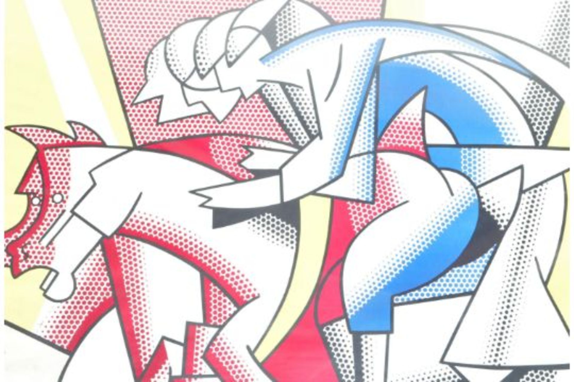 ROY LICHTENSTEIN - THE RED HORSEMAN LITHOGRAPH EXHIBITION POSTER - Image 6 of 6