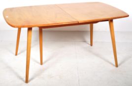 ERCOL GRAND PLANK EXTENDING BEECH AND ELM DINING TABLE