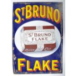 ST BRUNO FLAKE - OGDEN'S - EARLY 20TH ENAMEL ADVERTISING SIGN