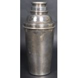 1930S ART DECO SILVER PLATE COCKTAIL SHAKER