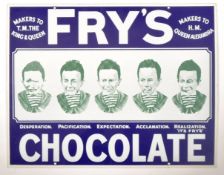 FRY'S CHOCOLATE - FIVE BOYS - ENAMEL CONFECTIONARY SIGN