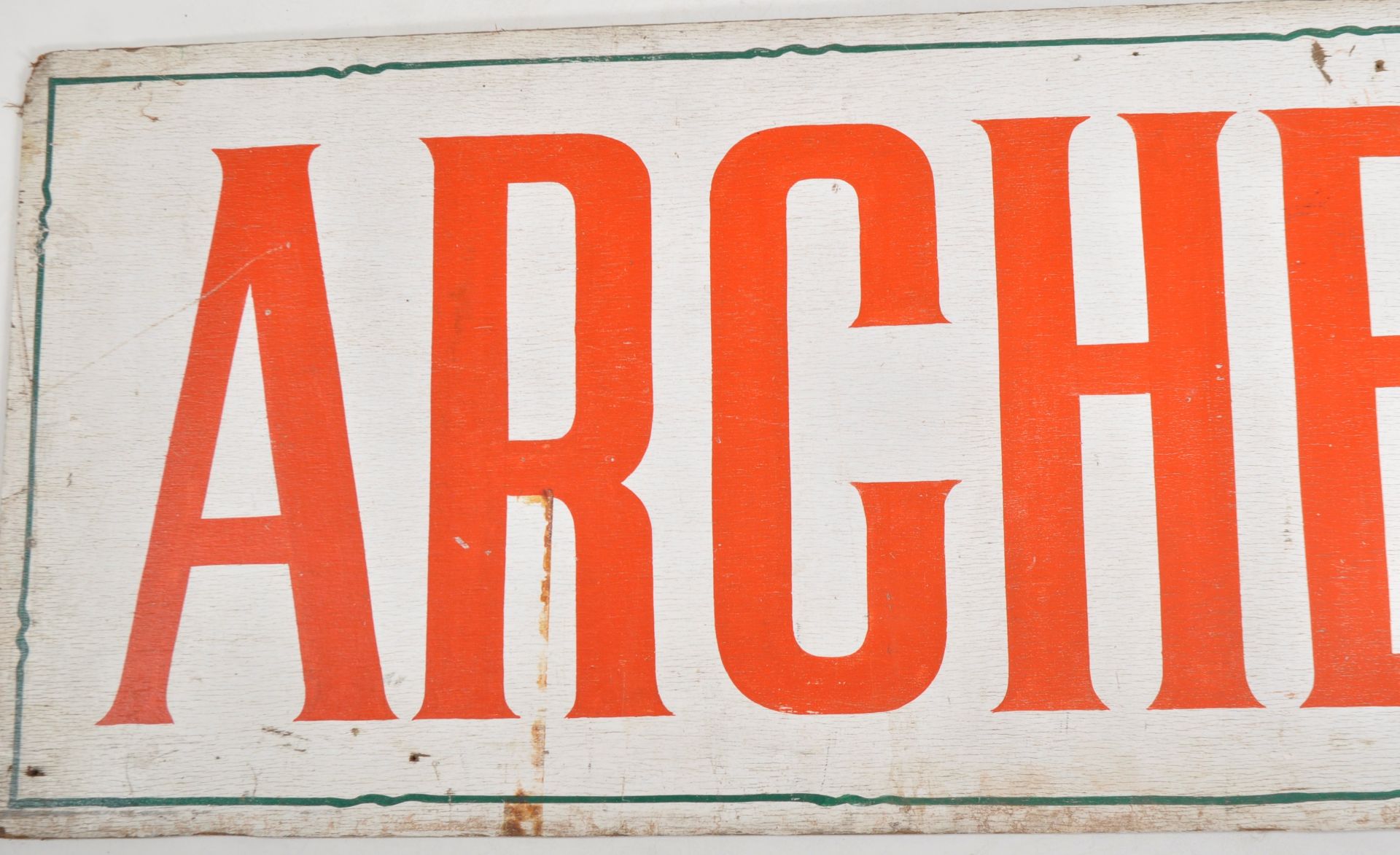 ARCHERY - LARGE RECTANGULAR FAIRGROUND PAINTED SIGN - Image 2 of 5