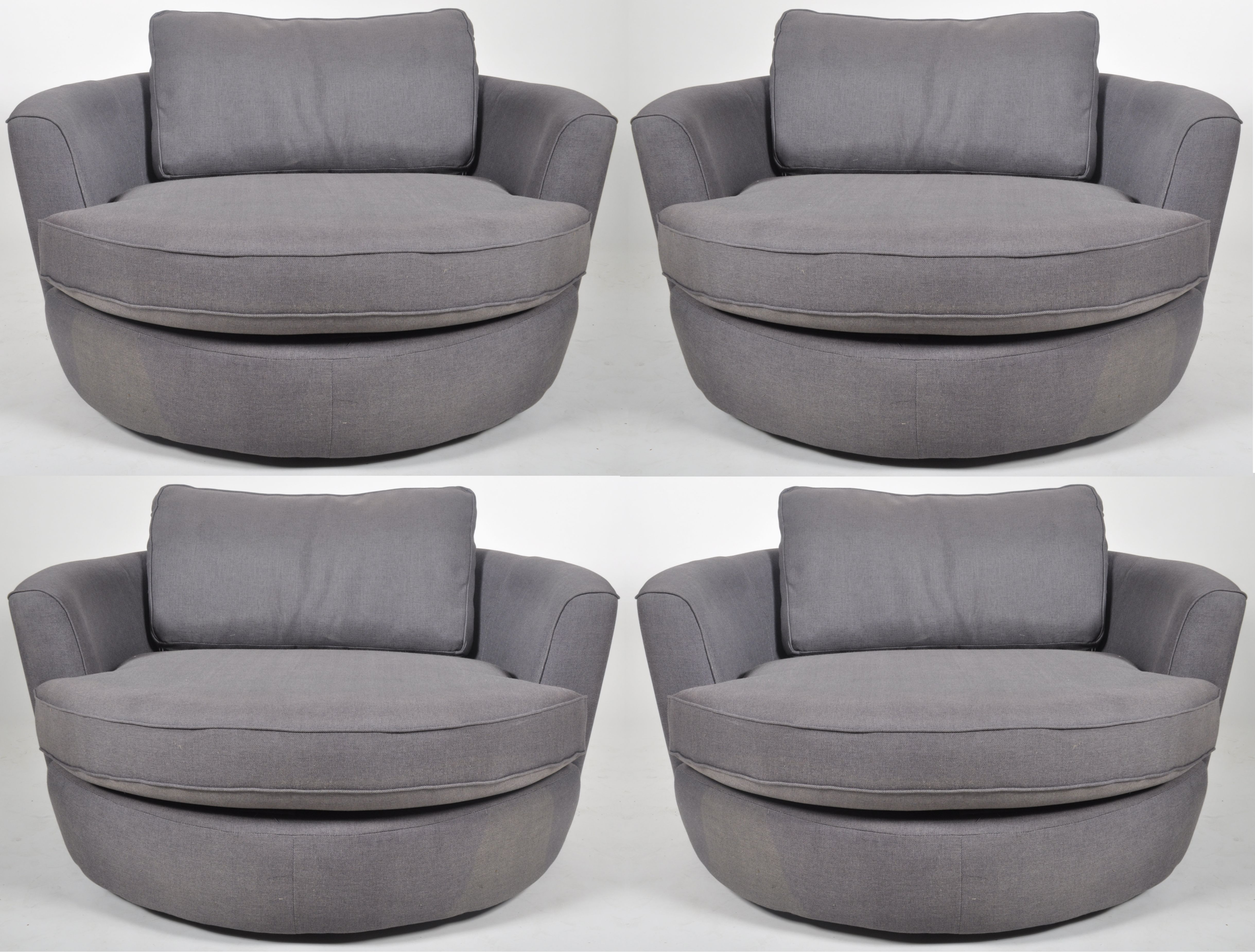 RONDO - FOUR SWEDISH DESIGNER SWIVEL LOUNGE CHAIRS