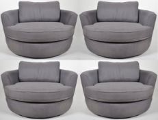 RONDO - FOUR SWEDISH DESIGNER SWIVEL LOUNGE CHAIRS