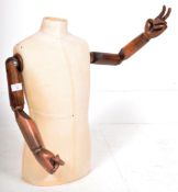 LATE 20TH CENTURY TAILORS HABERDASHERY ARTICULATED MANNEQUIN