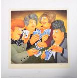 BERYL COOK (1926-2008) - A FULL HOUSE - SIGNED PRINT