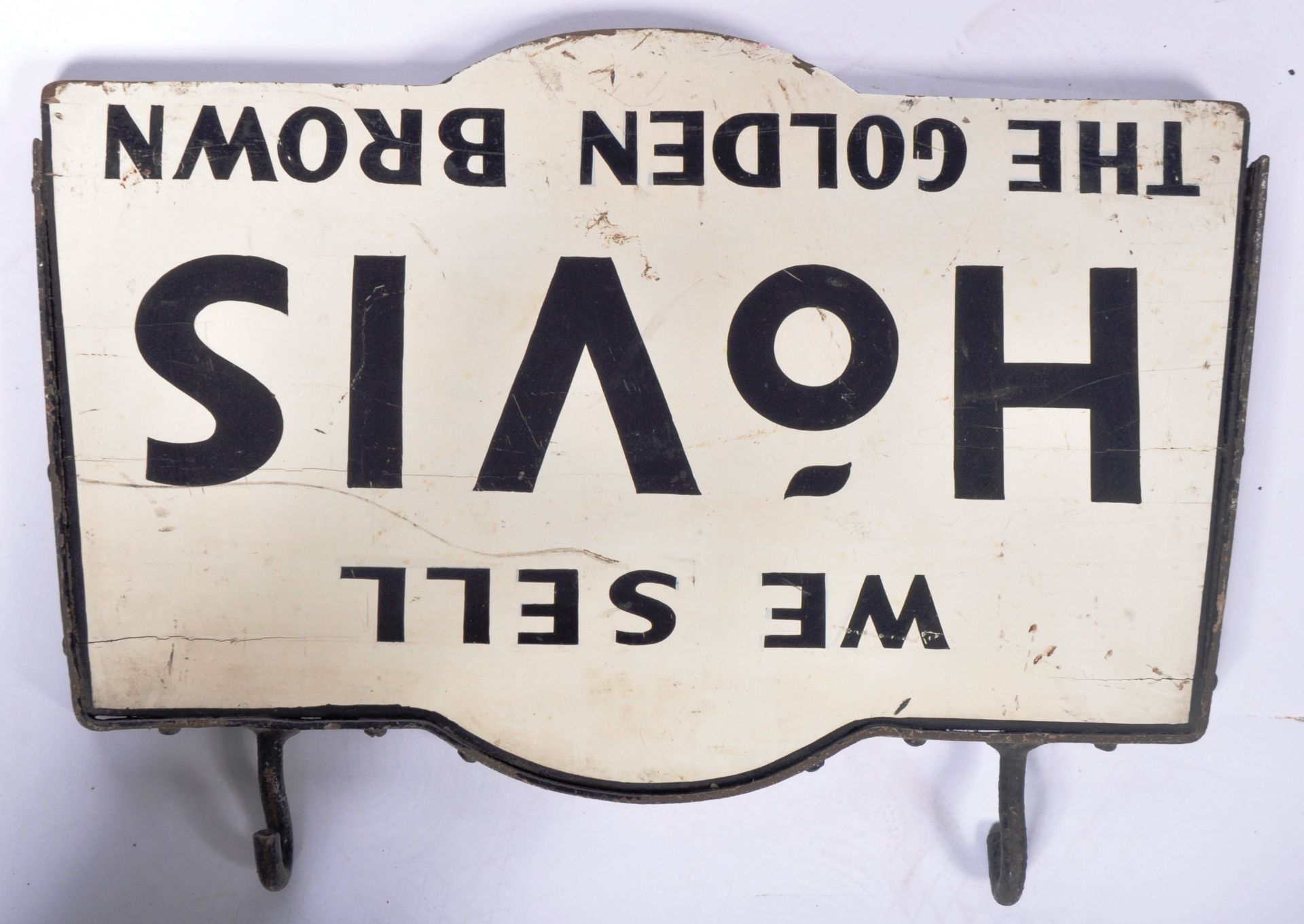 HOVIS - EARLY 20TH DOUBLE SIDED WOODEN SHOP DISPLAY SIGN - Image 5 of 5