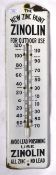 ZINOLIN - EARLY 20TH CENTURY ADVERTISING ENAMEL THERMOMETER