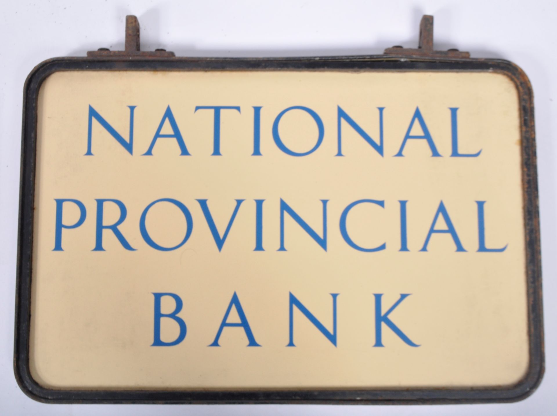 NATIONAL PROVINCIAL BANK - VINTAGE DOUBLE SIDED ENAMEL SIGN - Image 8 of 8