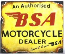 BSA MOTORCYCLE - ARTIST'S IMPRESSION OF AN ENAMEL SIGN