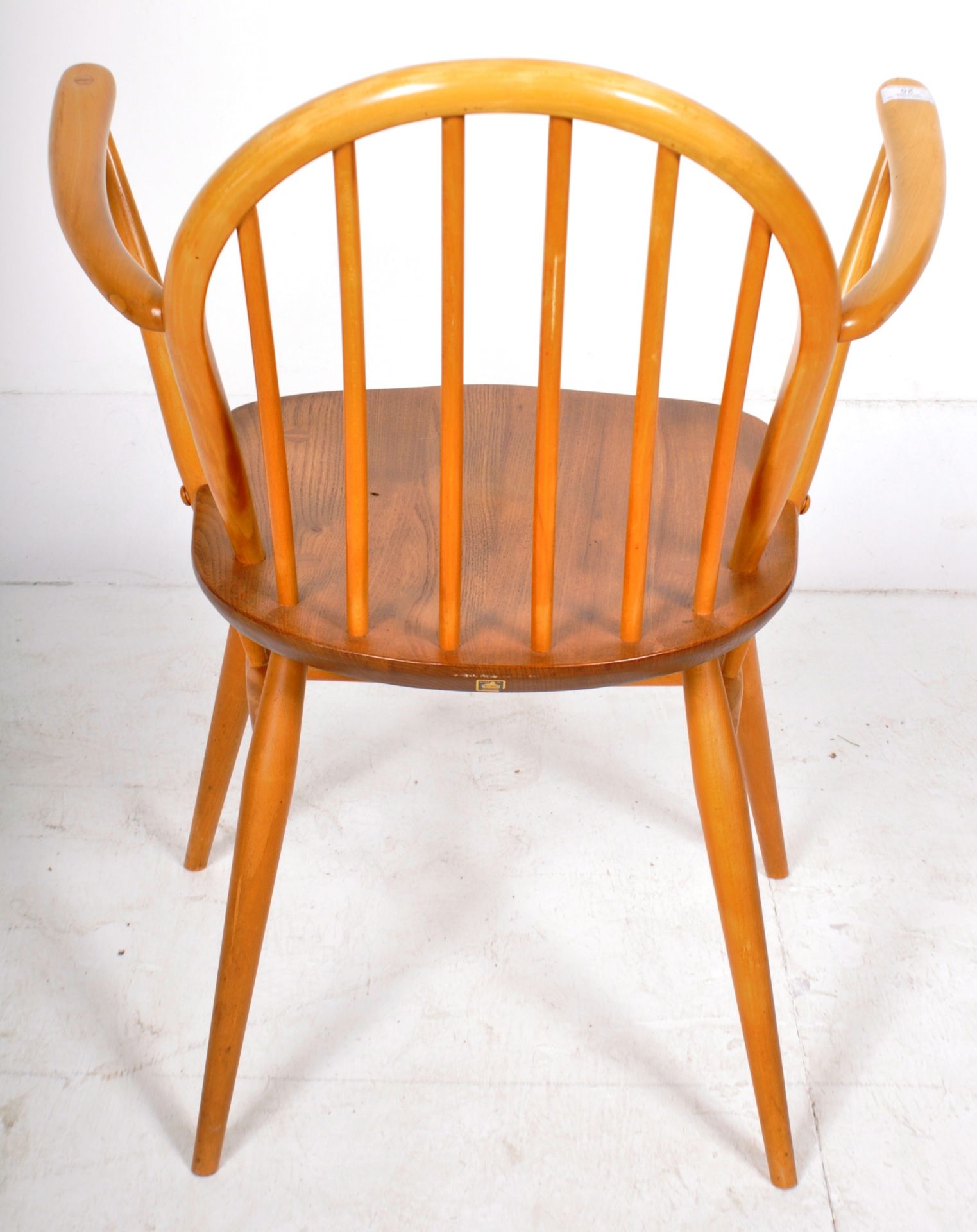 ERCOL - WINDSOR MODEL - 60'S BEACH AND ELM CARVER ARMCHAIR - Image 7 of 10