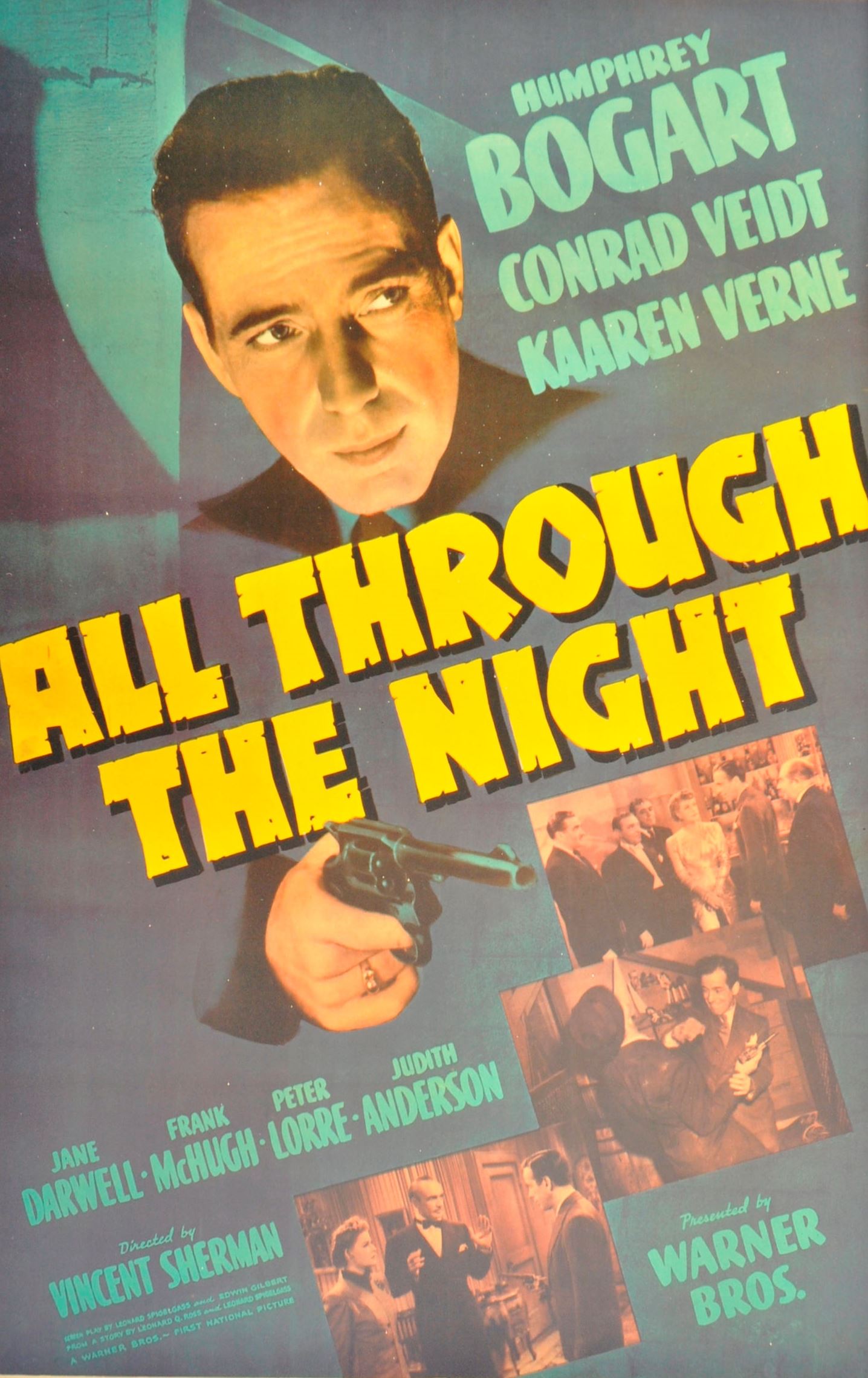 ALL THROUGH THE NIGHT - VINTAGE FULL COLOUR MOVIE POSTER - Image 2 of 6