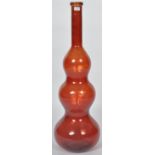 LARGE MID 20TH CENTURY TRIPLE GOURD FLOOR STANDING VASE