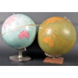 TWO VINTAGE GLOBES ONE CHALLENGE AND ONE SCAN-GLOBE