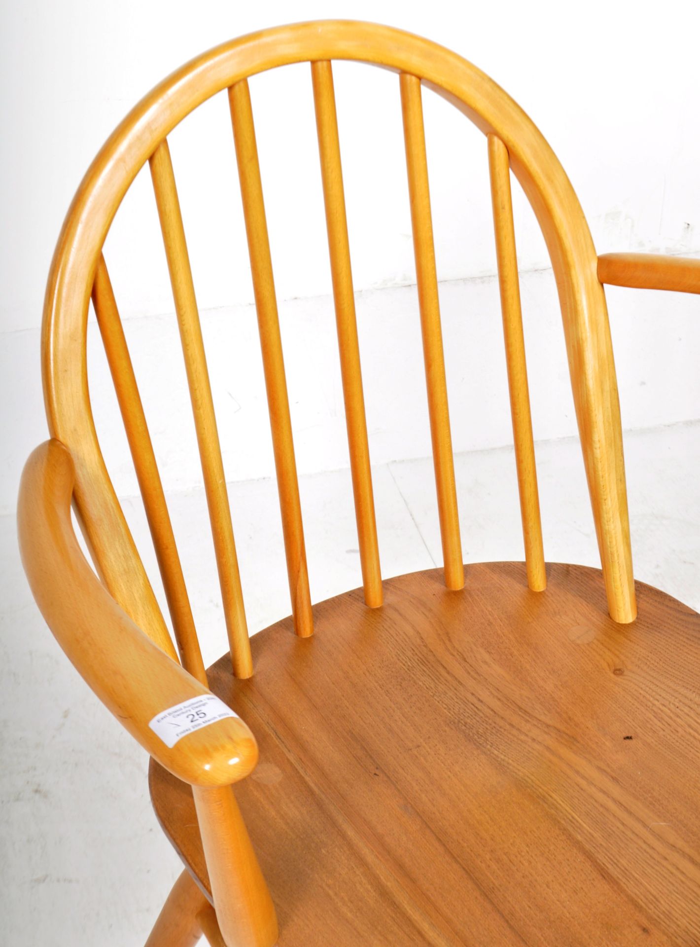 ERCOL - WINDSOR MODEL - 60'S BEACH AND ELM CARVER ARMCHAIR - Image 3 of 10