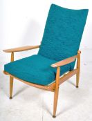 SCANDART OF HIGH WYCOMBE - OAK FRAMED EASY LOUNGE ARMCHAIR