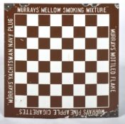 MYRRAY, SONS AND COMPANY - CHESS BOARD ENAMEL ADVERTISING SIGN