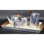 PICQUOT WARE - RETRO COFFEE / TEA SERVICE AND TRAY