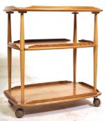 ERCOL MODEL 458 RETRO VINTAGE BEECH AND ELM DRINKS TROLLEY