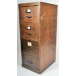 VINTAGE ART DECO OAK UPRIGHT PEDESTAL FILING CABINET