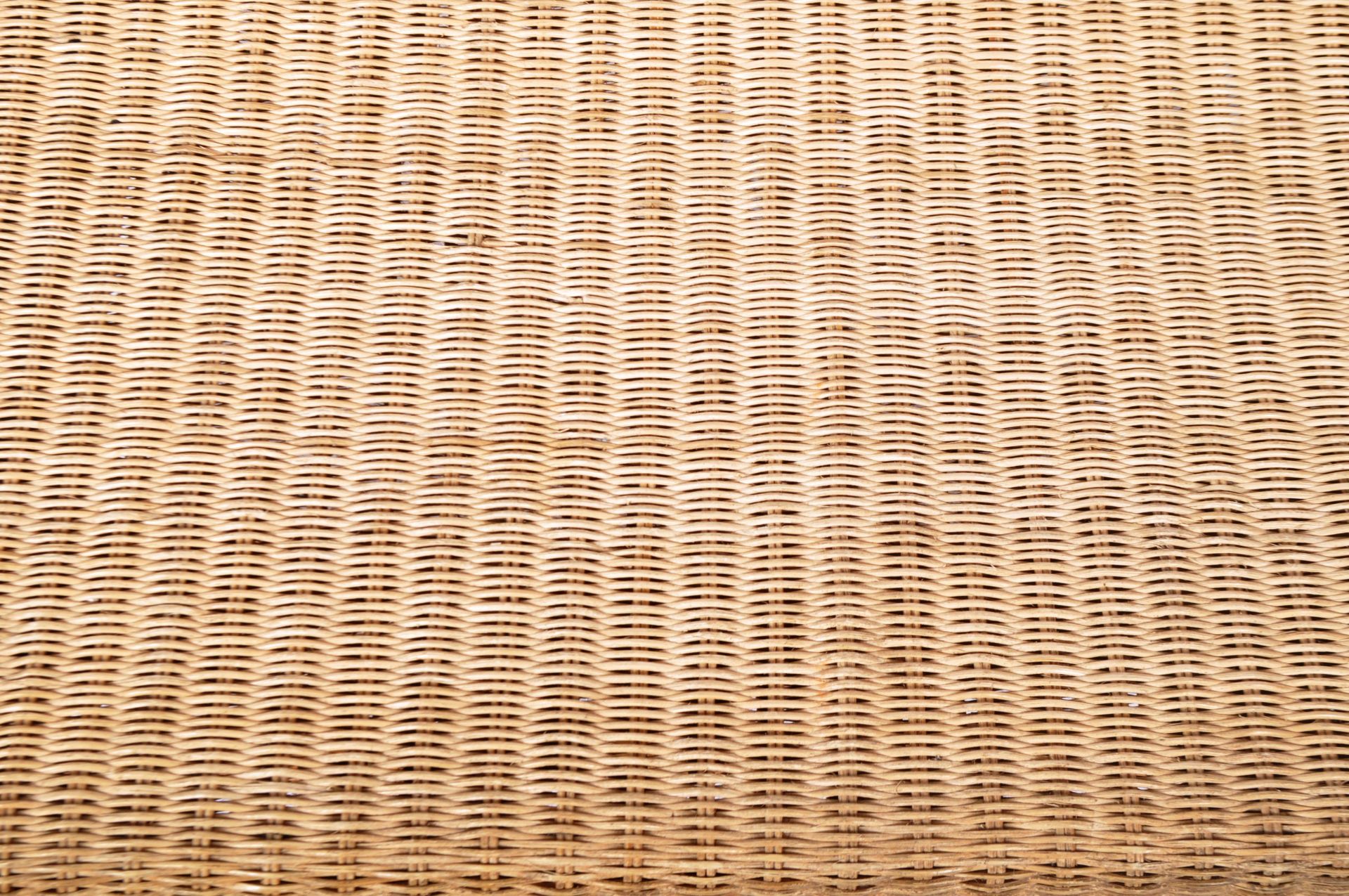 RETRO WICKER / CANE AND BAMBOO BENCH / LOUNGE SOFA CHAIR - Image 4 of 7