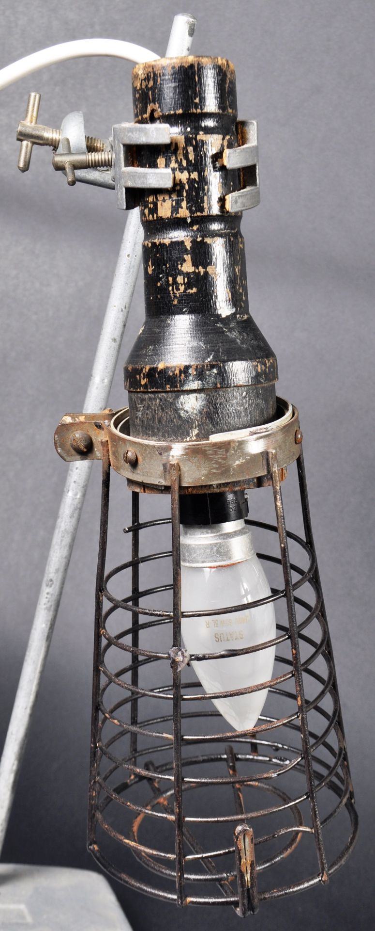 PAIR OF MID CENTURY INSPECTION LAMPS ON SCIENTIFIC STANDS - Image 2 of 6