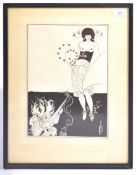 AFTER AUBREY BEARDSLEY - THE STOMACH DANCER - FRAMED PRINT