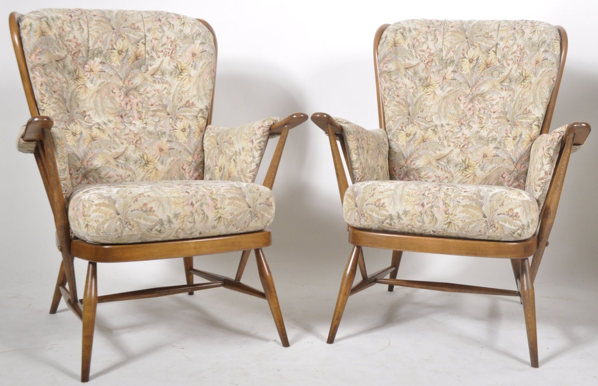 ERCOL - PAIR OF WINGBACK ARMCHAIRS