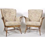 ERCOL - PAIR OF WINGBACK ARMCHAIRS