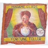 MADAME CLARE - VINTAGE 20TH FAIRGROUND CANVAS BANNER