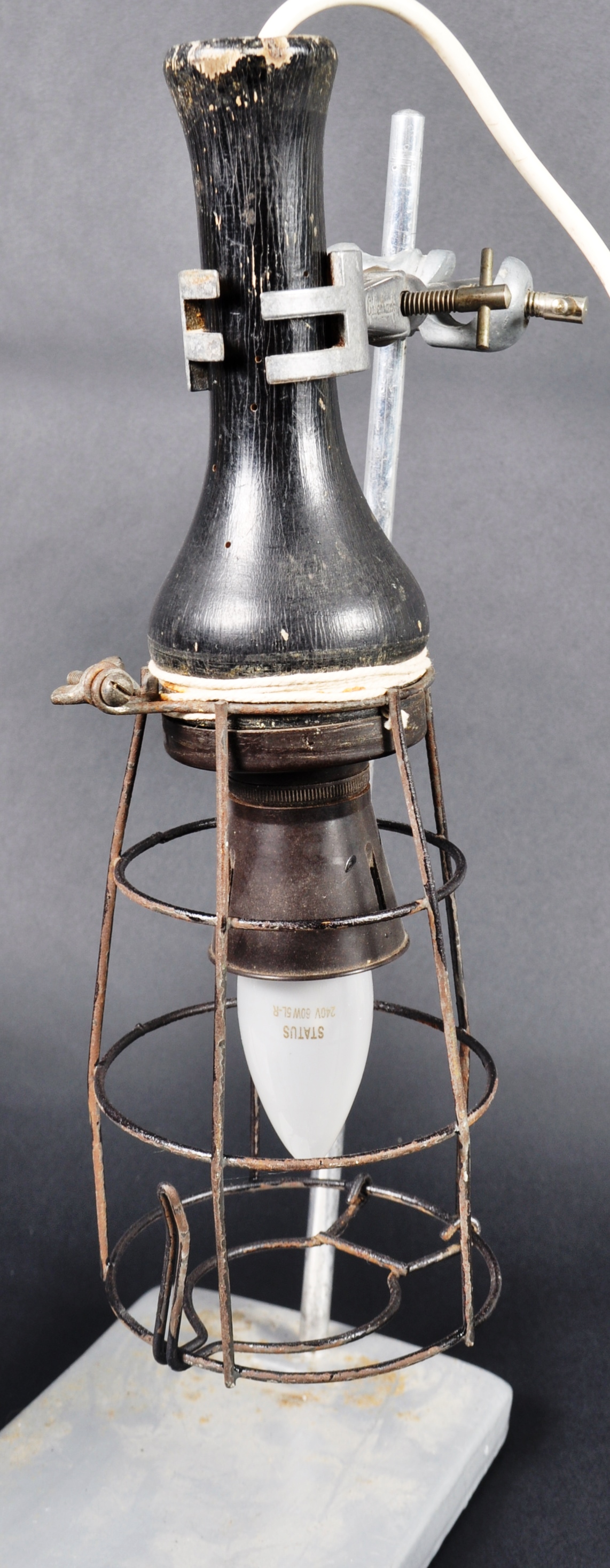PAIR OF MID CENTURY INSPECTION LAMPS ON SCIENTIFIC STANDS - Image 3 of 6