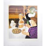 BERYL COOK (1926-2008) - DINING IN PARIS - SIGNED PRINT