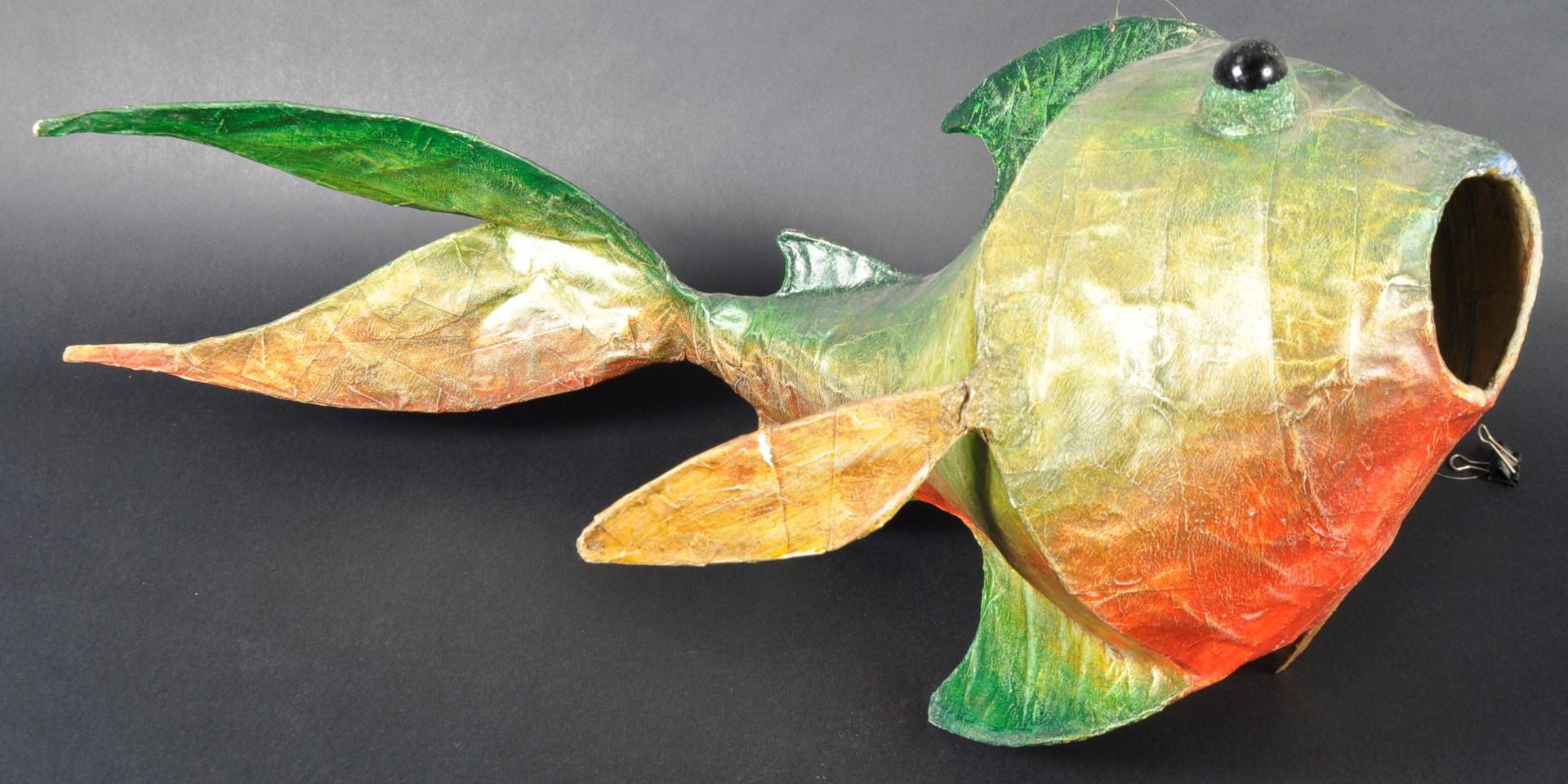 RETRO PAPIER-MACHE AND WIRE ABSTRACT MODEL OF A FISH - Image 7 of 11