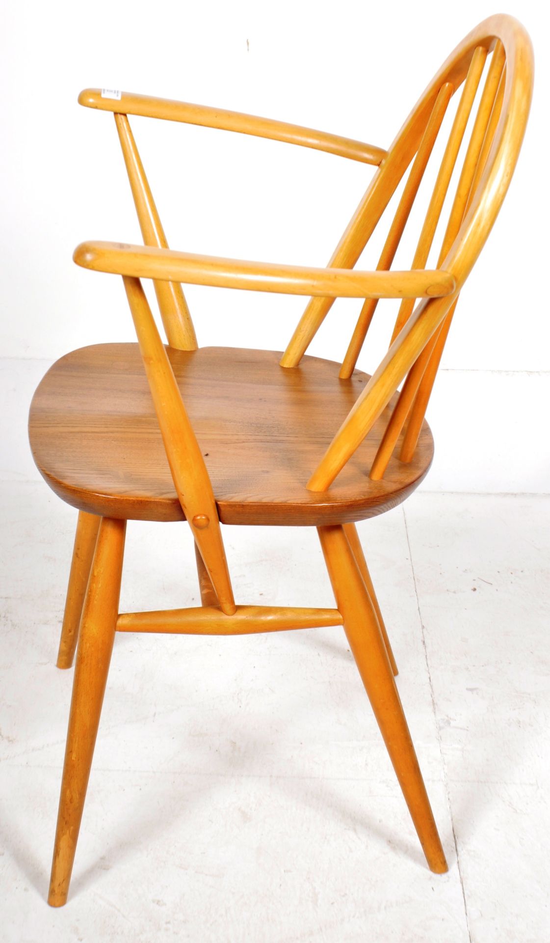 ERCOL - WINDSOR MODEL - 60'S BEACH AND ELM CARVER ARMCHAIR - Image 9 of 10