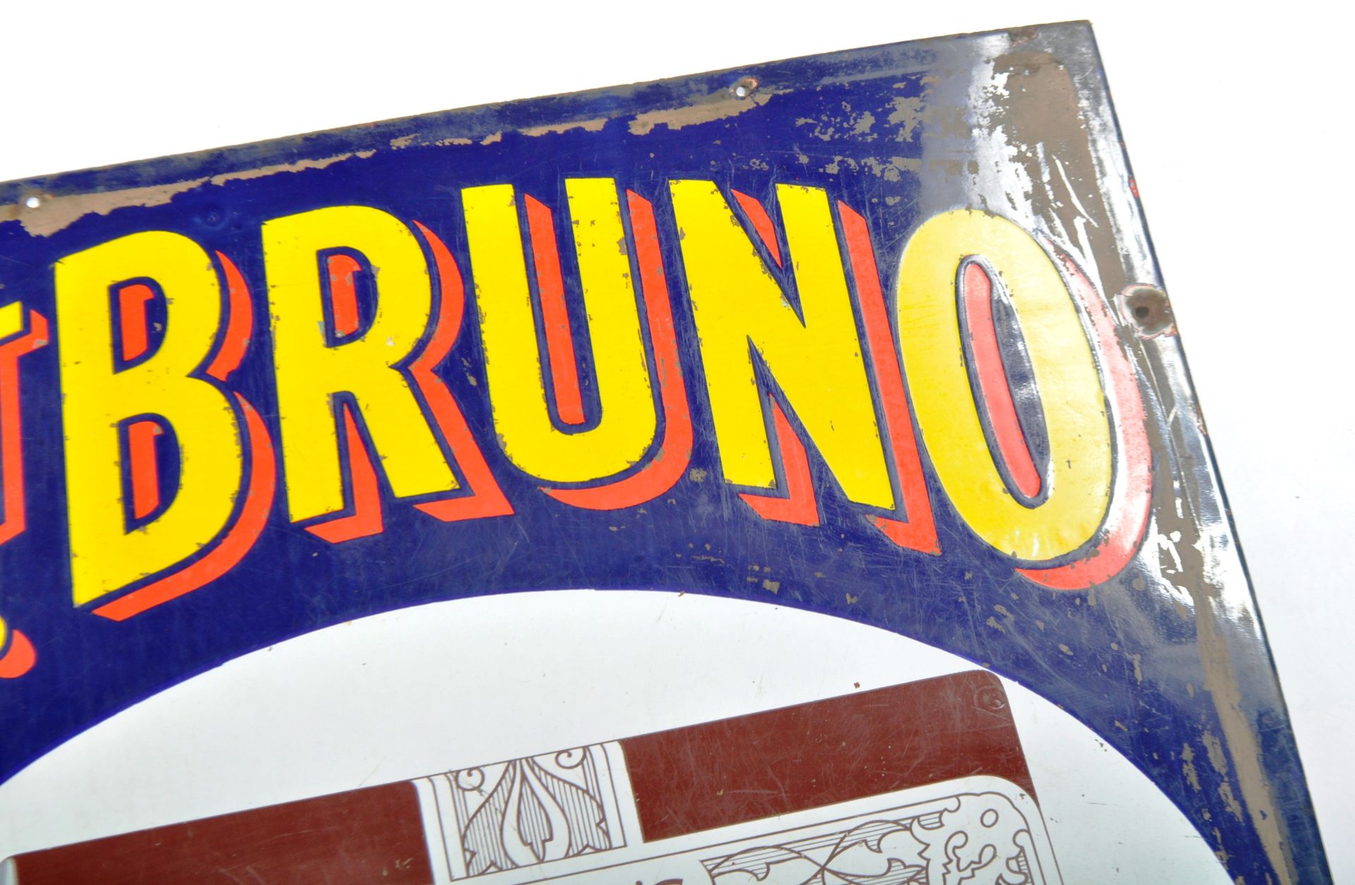 ST BRUNO FLAKE - OGDEN'S - EARLY 20TH ENAMEL ADVERTISING SIGN - Image 4 of 7