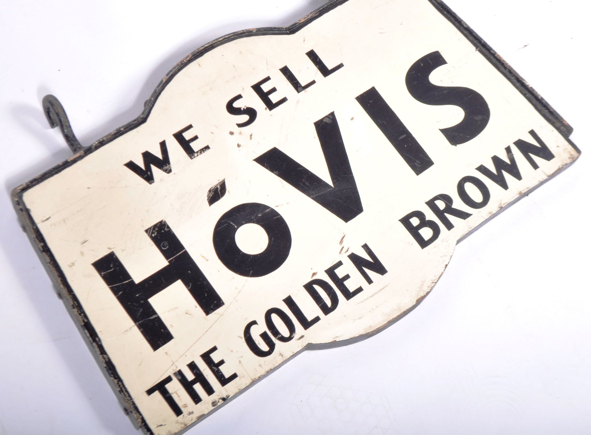 HOVIS - EARLY 20TH DOUBLE SIDED WOODEN SHOP DISPLAY SIGN - Image 4 of 5