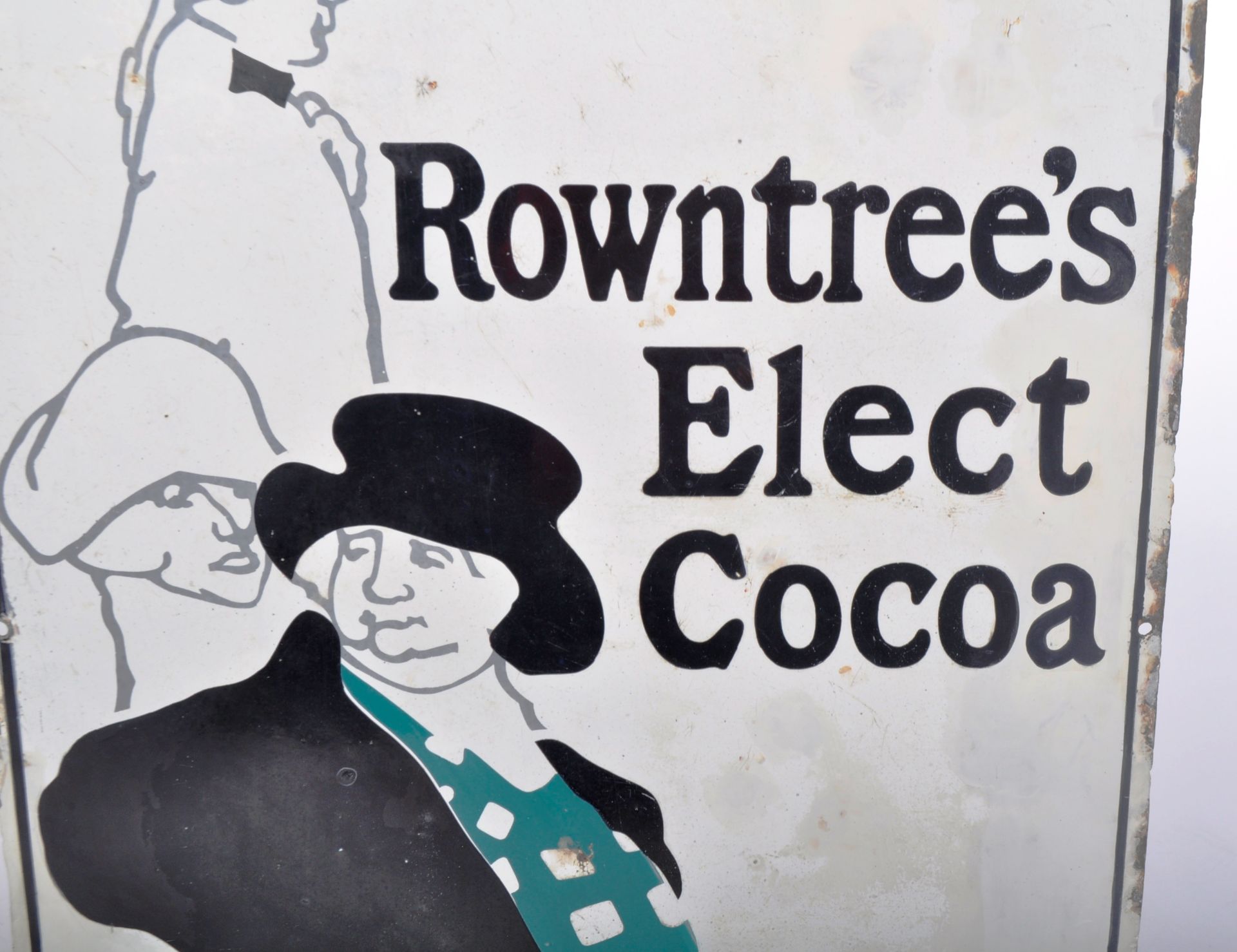 ROWNTREE'S ELECT COCOA - EARLY 20TH CENTURY ENAMEL SIGN - Image 3 of 5