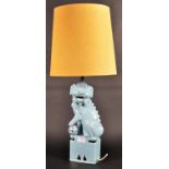 CASA PUPO - CERAMIC POWDER BLUE DESIGNER FOO DOG LAMP