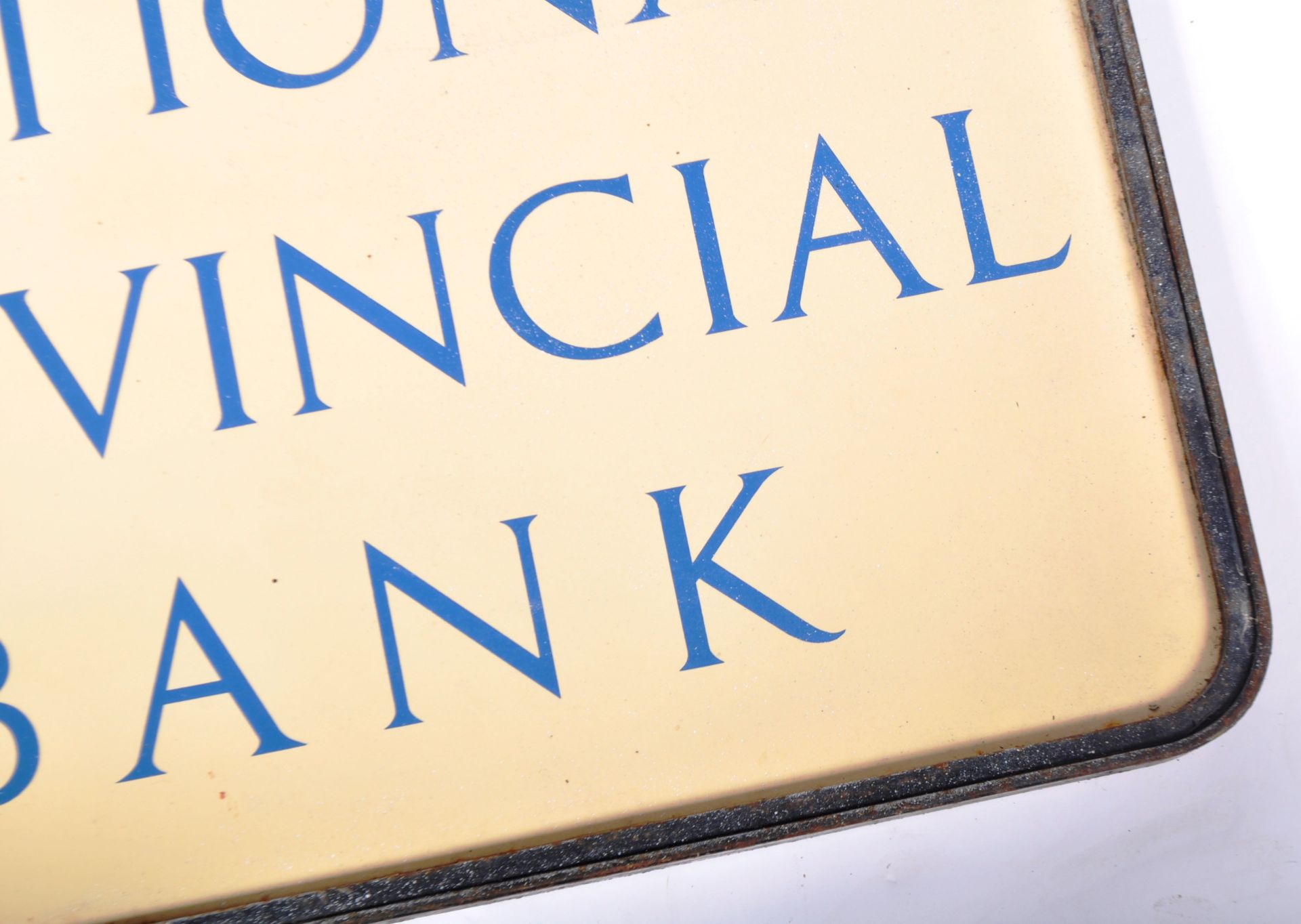 NATIONAL PROVINCIAL BANK - VINTAGE DOUBLE SIDED ENAMEL SIGN - Image 5 of 8