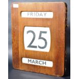 OAK CASED WALL MOUNTED PERPETUAL CALENDAR