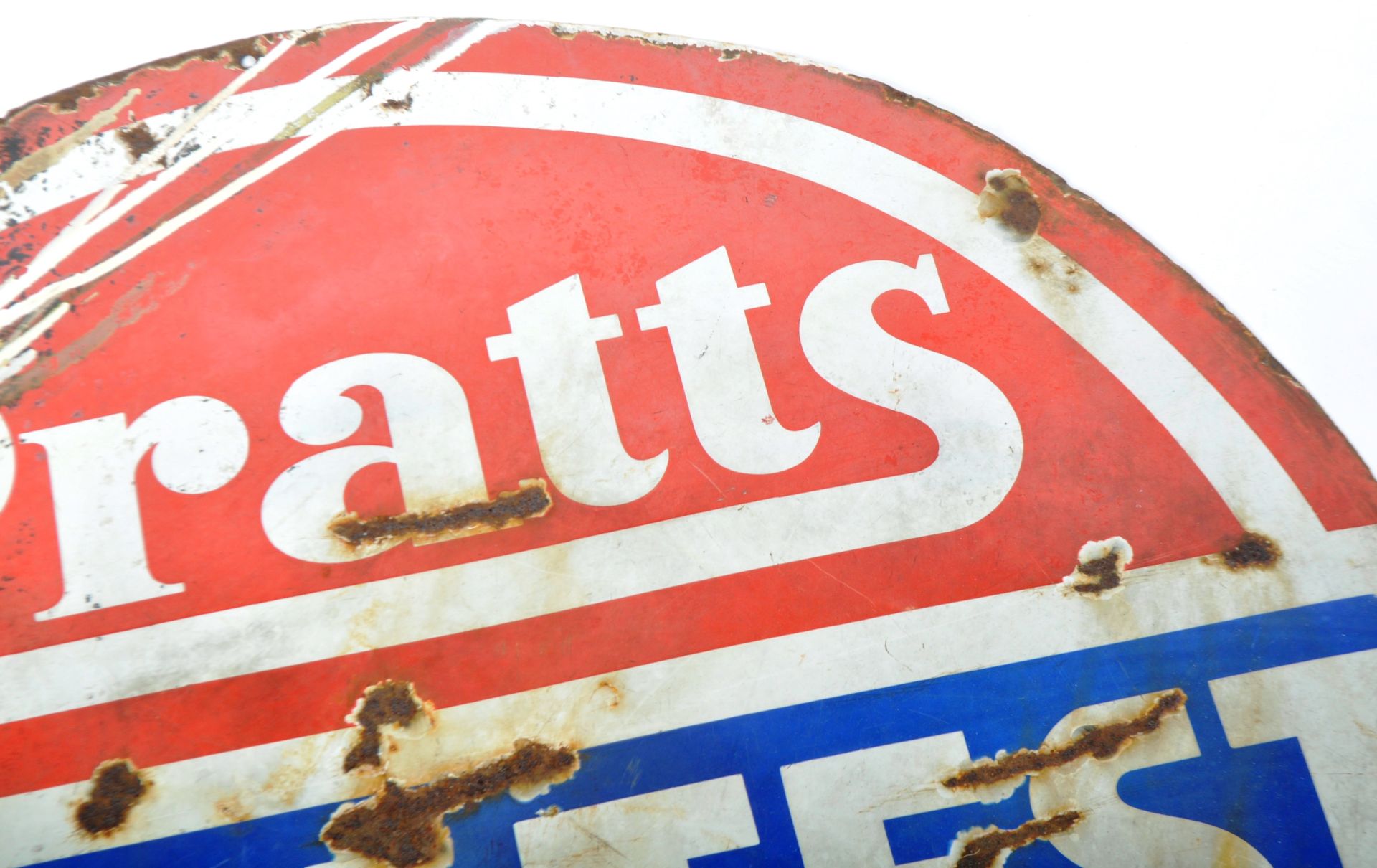 PRATTS HIGH TEST - MID CENTURY MOTORING ENAMEL SIGN - Image 3 of 8