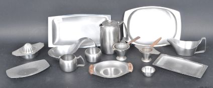 COLLECTION OF DANISH AND OLD HALL STAINLESS STEEL