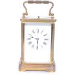 VINTAGE BRASS CARRIAGE CLOCK SIGNED JF